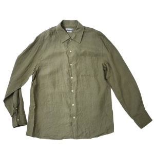 ZARA 린넨 카키 셔츠
