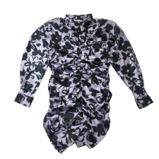 ZARA 블랙 퍼플 드레스 (L)