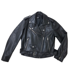 ZARA 블랙 라이더 레더 자켓 (XL)