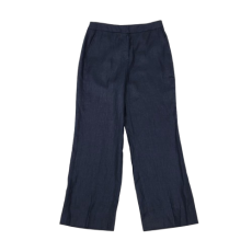 Aquascutum 네이비 아마 바지 (66)