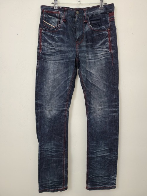 에비수 다크워싱 데님바지