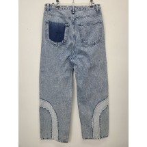 Saint Martin 원단패치 다크연청 데님바지